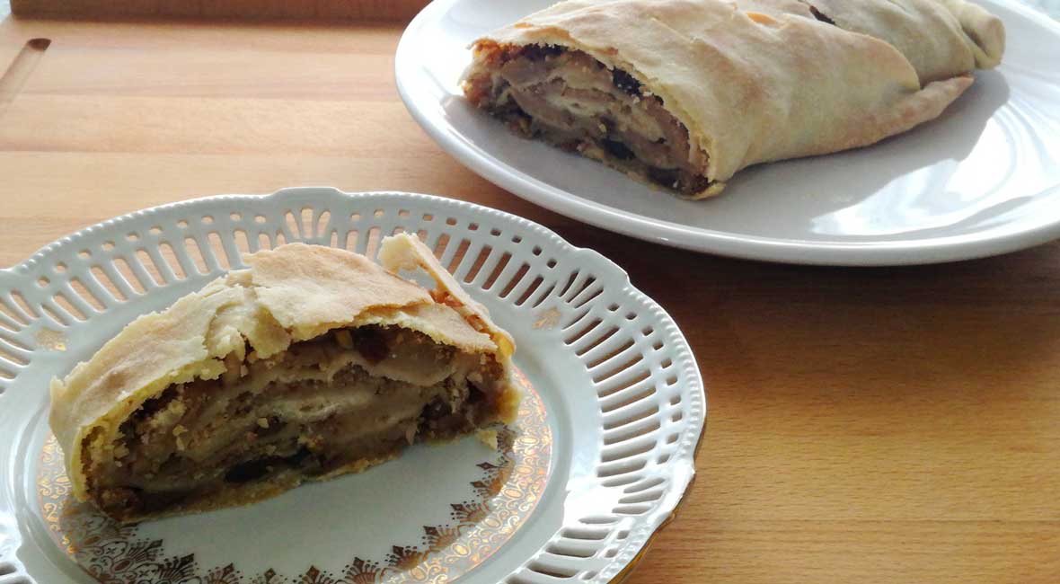 Ricetta dello strudel con mele uvetta e pinoli